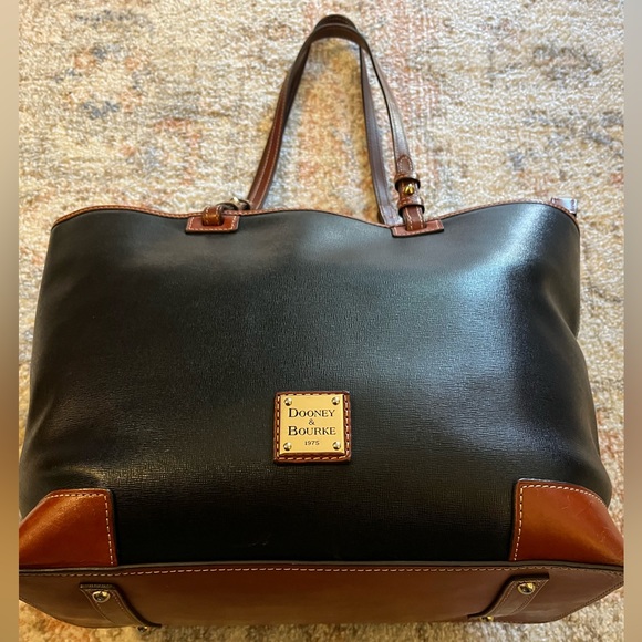 Dooney & Bourke Black Saffiano Leather Tote Bag - Picture 3 of 7